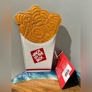 LOUNGEFLY- JACK IN THE BOX Curly Fries Card holder, wallet. NWT.